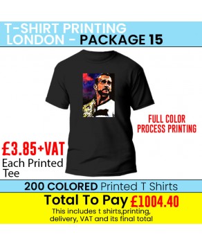 200 COLOURED T Shirt Printing with full colour digital print